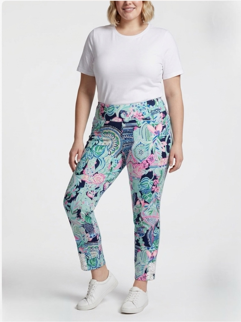 Lilly Pulitzer Luxletic Corso Athletic Pant UPF 50 in Lookin Sharp Print - Picture 2 of 6